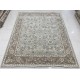 Hand-Knotted Oushak Wool Area Rug for Living Room, Blue Floral Design Contemporary Carpet