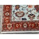 Hand-Knotted Oushak Wool Area Rug for Living Room, Blue Floral Design Contemporary Carpet Hand-Knotted Oushak Wool Area Rug for Living Room, Blue Floral Design Contemporary Carpet