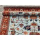 Hand-Knotted Oushak Wool Area Rug for Living Room, Blue Floral Design Contemporary Carpet Hand-Knotted Oushak Wool Area Rug for Living Room, Blue Floral Design Contemporary Carpet