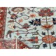 Hand-Knotted Oushak Wool Area Rug for Living Room, Blue Floral Design Contemporary Carpet Hand-Knotted Oushak Wool Area Rug for Living Room, Blue Floral Design Contemporary Carpet