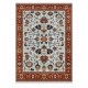 Hand-Knotted Oushak Wool Area Rug for Living Room, Blue Floral Design Contemporary Carpet Hand-Knotted Oushak Wool Area Rug for Living Room, Blue Floral Design Contemporary Carpet