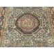 Hand-Knotted Wool Area Rug with Geometric Medallion Design. Handmade Living Room Carpet