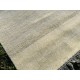 Minimalist Handmade Area Rug in Ivory. Hand-Knotted Wool and Bamboo Carpet