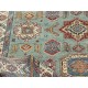 Contemporary Handmade Wool Area Rug, Turquoise Geometric Pattern Carpet for Living Room Contemporary Handmade Wool Area Rug, Turquoise Geometric Pattern Carpet for Living Room