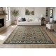 Contemporary Handmade Wool Area Rug, Turquoise Geometric Pattern Carpet for Living Room Contemporary Handmade Wool Area Rug, Turquoise Geometric Pattern Carpet for Living Room