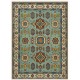 Contemporary Handmade Wool Area Rug, Turquoise Geometric Pattern Carpet for Living Room Contemporary Handmade Wool Area Rug, Turquoise Geometric Pattern Carpet for Living Room