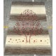 Hand-Knotted Wool Area Rug for Living Room, Tree Design Beige and Brown Carpet Hand-Knotted Wool Area Rug for Living Room, Tree Design Beige and Brown Carpet