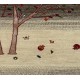 Hand-Knotted Wool Area Rug for Living Room, Tree Design Beige and Brown Carpet Hand-Knotted Wool Area Rug for Living Room, Tree Design Beige and Brown Carpet