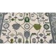 Hand-Knotted Large Area Rug for Home Decor, Oushak Green Floral Design Wool Carpet Hand-Knotted Large Area Rug for Home Decor, Oushak Green Floral Design Wool Carpet