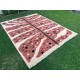 Botanical Hand-Knotted 100% Wool Leaf Area Rug in Blush Pink & Ivory Botanical Hand-Knotted 100% Wool Leaf Area Rug in Blush Pink & Ivory
