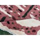 Botanical Hand-Knotted 100% Wool Leaf Area Rug in Blush Pink & Ivory Botanical Hand-Knotted 100% Wool Leaf Area Rug in Blush Pink & Ivory