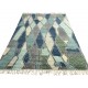 Abstract Hand-Knotted 100% Wool Area Rug in Blue & Green for Modern Living Rooms Abstract Hand-Knotted 100% Wool Area Rug in Blue & Green for Modern Living Rooms