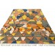 Abstract Hand-Knotted 100% Wool Area Rug. Colorful Modern Carpet Abstract Hand-Knotted 100% Wool Area Rug. Colorful Modern Carpet