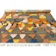 Abstract Hand-Knotted 100% Wool Area Rug. Colorful Modern Carpet Abstract Hand-Knotted 100% Wool Area Rug. Colorful Modern Carpet