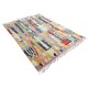 Hand-Knotted 100% Wool Abstract Geometric Area Rug. Multicolor Modern Living Room Carpet Hand-Knotted 100% Wool Abstract Geometric Area Rug. Multicolor Modern Living Room Carpet