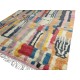 Hand-Knotted 100% Wool Abstract Geometric Area Rug. Multicolor Modern Living Room Carpet Hand-Knotted 100% Wool Abstract Geometric Area Rug. Multicolor Modern Living Room Carpet