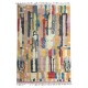 Hand-Knotted 100% Wool Abstract Geometric Area Rug. Multicolor Modern Living Room Carpet Hand-Knotted 100% Wool Abstract Geometric Area Rug. Multicolor Modern Living Room Carpet