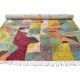 Abstract Hand-Knotted 100% Wool Area Rug. Colorful Modern Living Room Carpet Abstract Hand-Knotted 100% Wool Area Rug. Colorful Modern Living Room Carpet