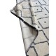 Moroccan Berber-Inspired Hand-Knotted 100% Wool Area Rug. ZigZag Patterned Modern Carpet in Beige and Black Moroccan Berber-Inspired Hand-Knotted 100% Wool Area Rug. ZigZag Patterned Modern Carpet in Beige and Black