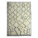 Moroccan Berber-Inspired Hand-Knotted 100% Wool Area Rug. ZigZag Patterned Modern Carpet in Beige and Black Moroccan Berber-Inspired Hand-Knotted 100% Wool Area Rug. ZigZag Patterned Modern Carpet in Beige and Black