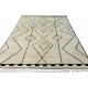 Moroccan Berber-Inspired Modern Hand-Knotted 100% Wool Area Rug in Beige & Brown Moroccan Berber-Inspired Modern Hand-Knotted 100% Wool Area Rug in Beige & Brown