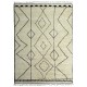 Moroccan Berber-Inspired Modern Hand-Knotted 100% Wool Area Rug in Beige & Brown Moroccan Berber-Inspired Modern Hand-Knotted 100% Wool Area Rug in Beige & Brown