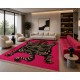 Contemporary Hand-Knotted 100% Wool Tiger Area Rug in Pink Contemporary Hand-Knotted 100% Wool Tiger Area Rug in Pink