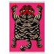 Contemporary Hand-Knotted 100% Wool Tiger Area Rug in Pink Contemporary Hand-Knotted 100% Wool Tiger Area Rug in Pink