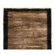 Hand-Knotted Turkish Tulu Rug. 100% Wool Minimalist Border Design. Beige, Brown & Black Colors. Custom Options Available Hand-Knotted Turkish Tulu Rug. 100% Wool Minimalist Border Design. Beige, Brown & Black Colors. Custom Options Available