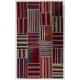 Handmade Striped Turkish Patchwork Rug Made from Vintage Wool Kilims Handmade Striped Turkish Patchwork Rug Made from Vintage Wool Kilims