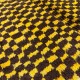 Hand-Knotted Checkered Tulu Rug. 100% Wool. Brown & Mustard Yellow Carpet. Custom Options Available Hand-Knotted Checkered Tulu Rug. 100% Wool. Brown & Mustard Yellow Carpet. Custom Options Available