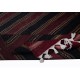 Handwoven Striped Turkish Runner Kilim in Black and Burgundy Red, Flatweave Vintage Corridor Rug Handwoven Striped Turkish Runner Kilim in Black and Burgundy Red, Flatweave Vintage Corridor Rug