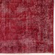 Distressed Vintage Hand-Knotted Turkish Area Rug Redyed in Red for Living Room Distressed Vintage Hand-Knotted Turkish Area Rug Redyed in Red for Living Room