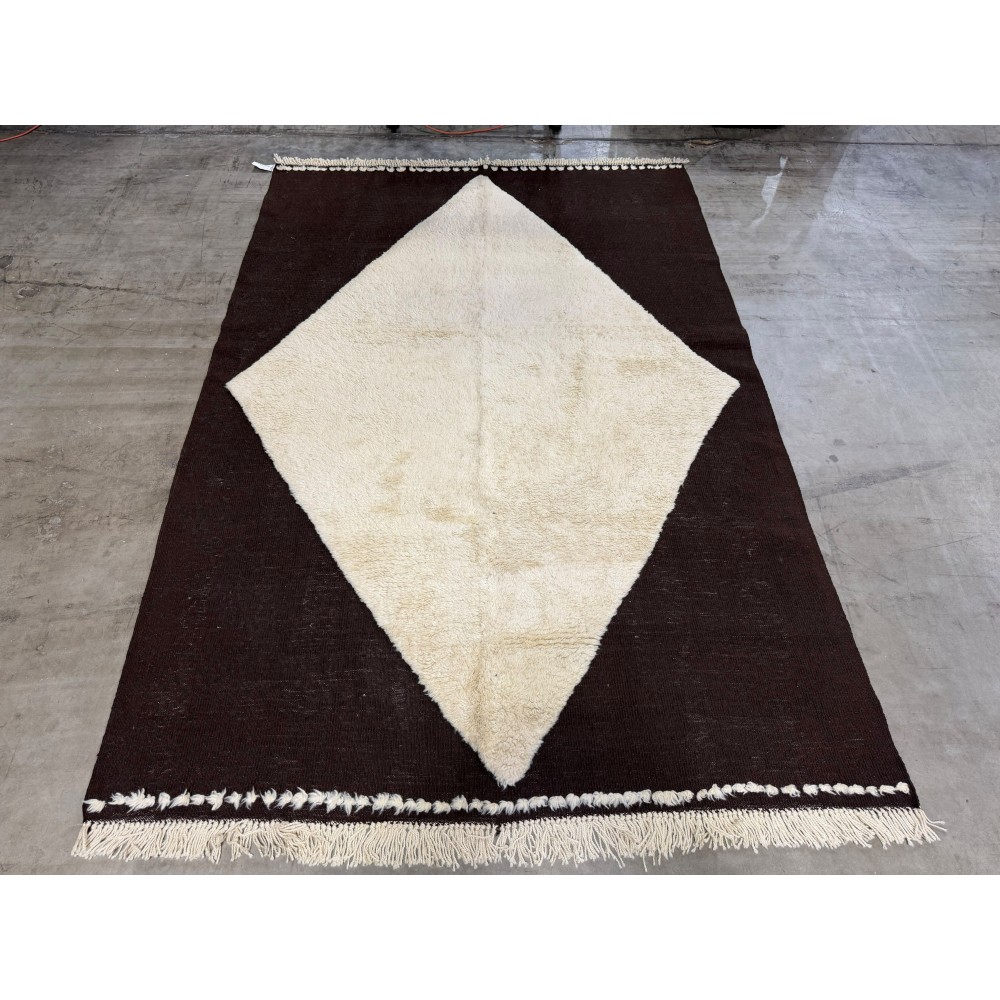 Modern Hand Knotted Turkish Rug in Brown and Ivory, 100% Natural Wool. Custom Options Available Modern Hand Knotted Turkish Rug in Brown and Ivory, 100% Natural Wool. Custom Options Available