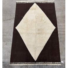 Modern Hand Knotted Turkish Rug in Brown and Ivory, 100% Natural Wool. Custom Options Available