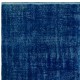 Vintage Hand-Knotted Shabby Chic Style Turkish Wool Area Rug Overdyed in Blue Vintage Hand-Knotted Shabby Chic Style Turkish Wool Area Rug Overdyed in Blue