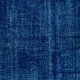Vintage Hand-Knotted Shabby Chic Style Turkish Wool Area Rug Overdyed in Blue Vintage Hand-Knotted Shabby Chic Style Turkish Wool Area Rug Overdyed in Blue