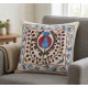 Embroidered Cushion Cover. Handmade Accent Pillow. Cotton Throw Pillow Embroidered Cushion Cover. Handmade Accent Pillow. Cotton Throw Pillow