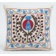 Embroidered Cushion Cover. Handmade Accent Pillow. Cotton Throw Pillow Embroidered Cushion Cover. Handmade Accent Pillow. Cotton Throw Pillow