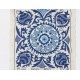Silk Embroidery Wall Hanging. Cream and Blue Suzani Fabric Table Runner Silk Embroidery Wall Hanging. Cream and Blue Suzani Fabric Table Runner