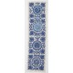 Silk Embroidery Wall Hanging. Cream and Blue Suzani Fabric Table Runner Silk Embroidery Wall Hanging. Cream and Blue Suzani Fabric Table Runner