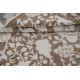 Hand Knotted Brown, Ivory Wool Area Rug with All-Over Floral Vine Pattern Hand Knotted Brown, Ivory Wool Area Rug with All-Over Floral Vine Pattern