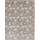 Hand Knotted Brown, Ivory Wool Area Rug with All-Over Floral Vine Pattern Hand Knotted Brown, Ivory Wool Area Rug with All-Over Floral Vine Pattern