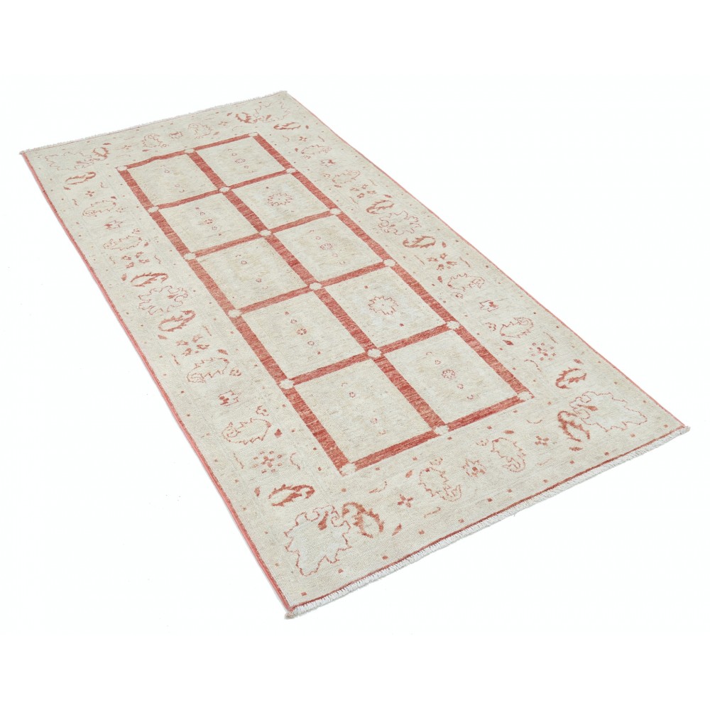 Traditional Handknotted Turkish Accent Rug for Entryway | Beige Bedside Rug | 100% Wool