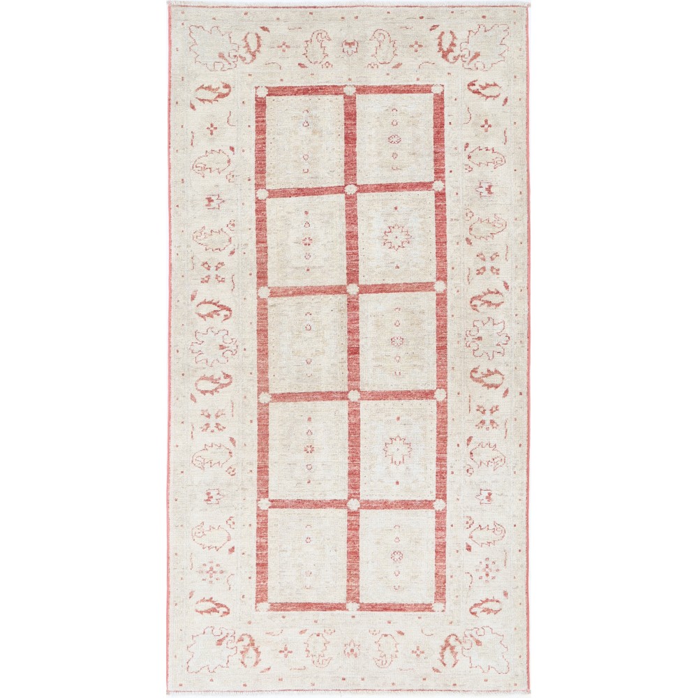 Traditional Handknotted Turkish Accent Rug for Entryway | Beige Bedside Rug | 100% Wool