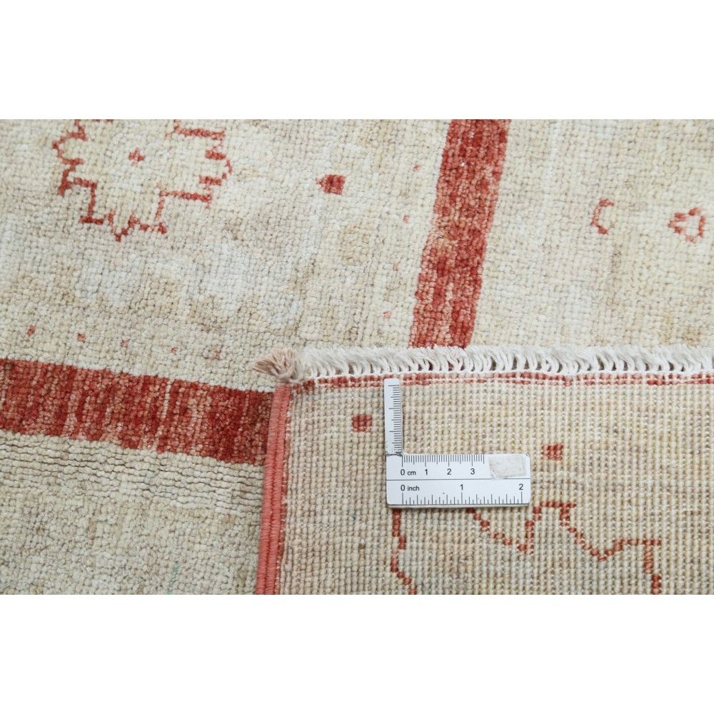 Traditional Handknotted Turkish Accent Rug for Entryway | Beige Bedside Rug | 100% Wool