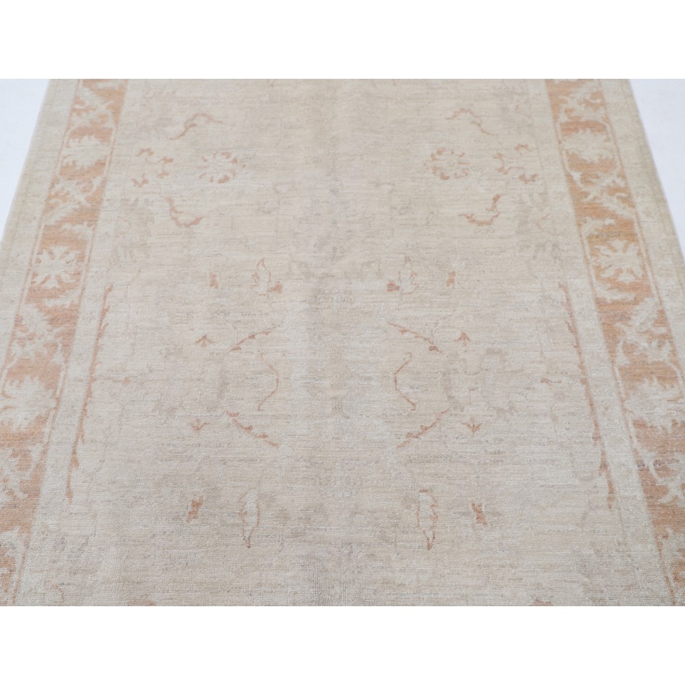 Handknotted Floral Patterned Beige Area Rug for Home Decor | 100% Wool Handknotted Floral Patterned Beige Area Rug for Home Decor | 100% Wool