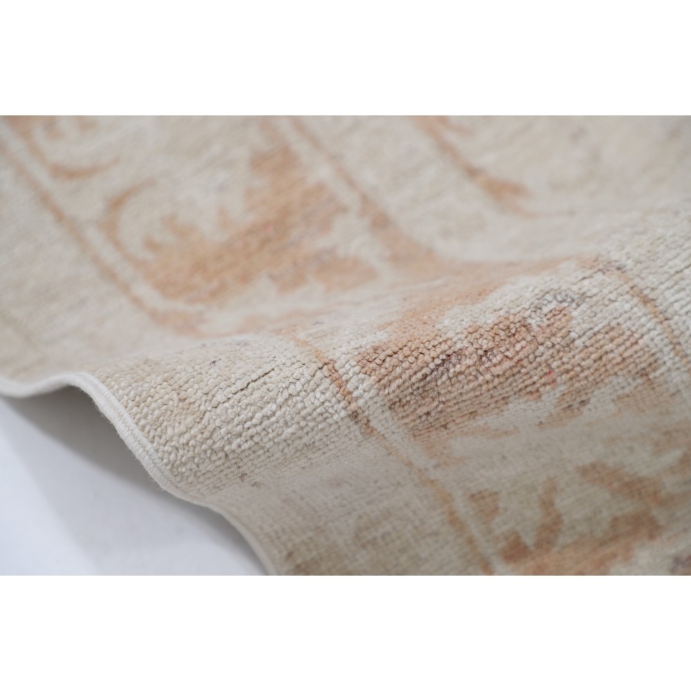 Handknotted Floral Patterned Beige Area Rug for Home Decor | 100% Wool Handknotted Floral Patterned Beige Area Rug for Home Decor | 100% Wool
