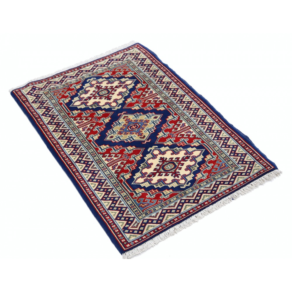 Decorative Tribal Accent Rug for Bedroom | Hand Knotted Turkish Wool Rug