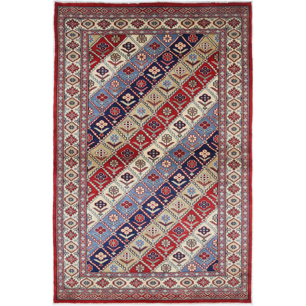 Colorful Tribal Accent Rug for Bedroom | Hand Knotted Turkish Wool Rug Colorful Tribal Accent Rug for Bedroom | Hand Knotted Turkish Wool Rug